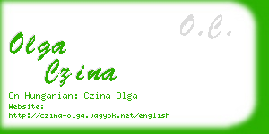 olga czina business card